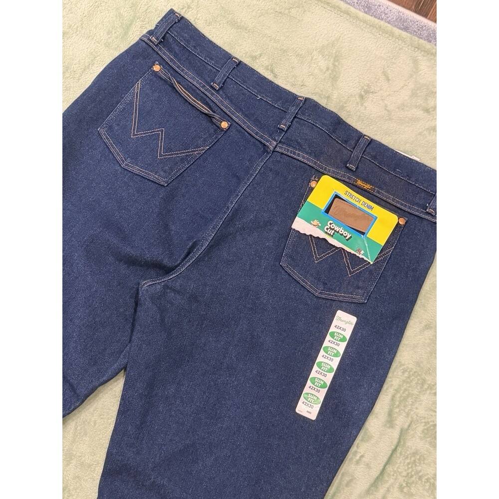 Wrangler Cowboy Cut 930NAV Stretch Slim Fit Jeans 42x30 NWT Dark Indigo
